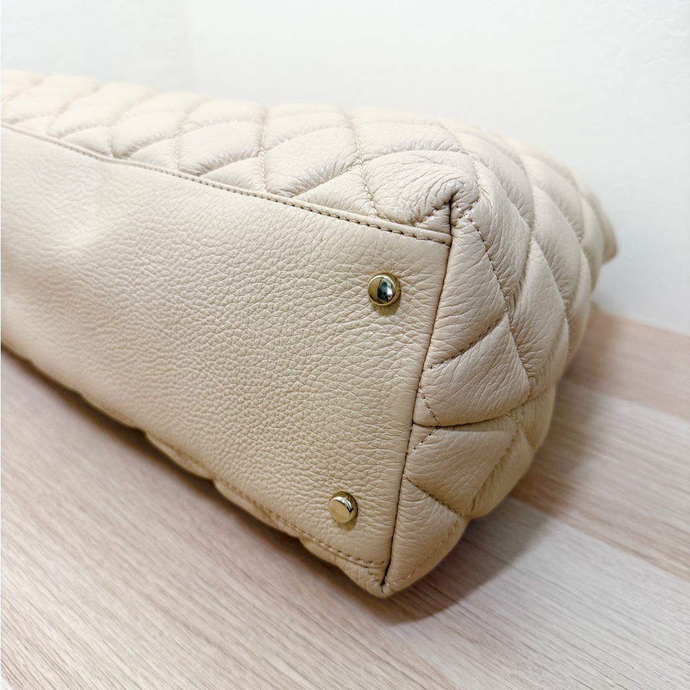 Kate Spade Beige Quilted Tote Bag - Picture 6 of 8